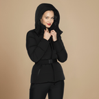 Thick Puffer Coat Long Belted Winter Jacket Fashion Grand
