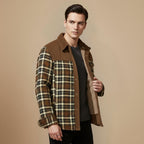 Plaid Flannel Hooded Winter Jacket for Men Fashion Grand