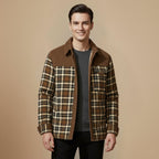 Plaid Flannel Hooded Winter Jacket for Men Fashion Grand
