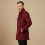 Tailored High Collar Wool Blend Winter Coat for Men Fashion Grand