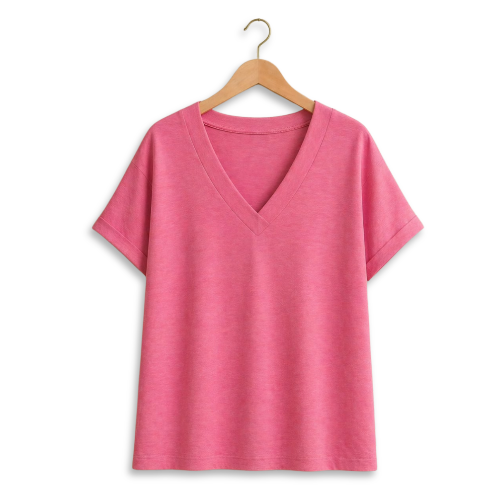 Women’s v-neck loose fit casual blouse Fashion Grand