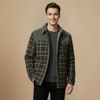 Plaid Flannel Hooded Winter Jacket for Men Fashion Grand
