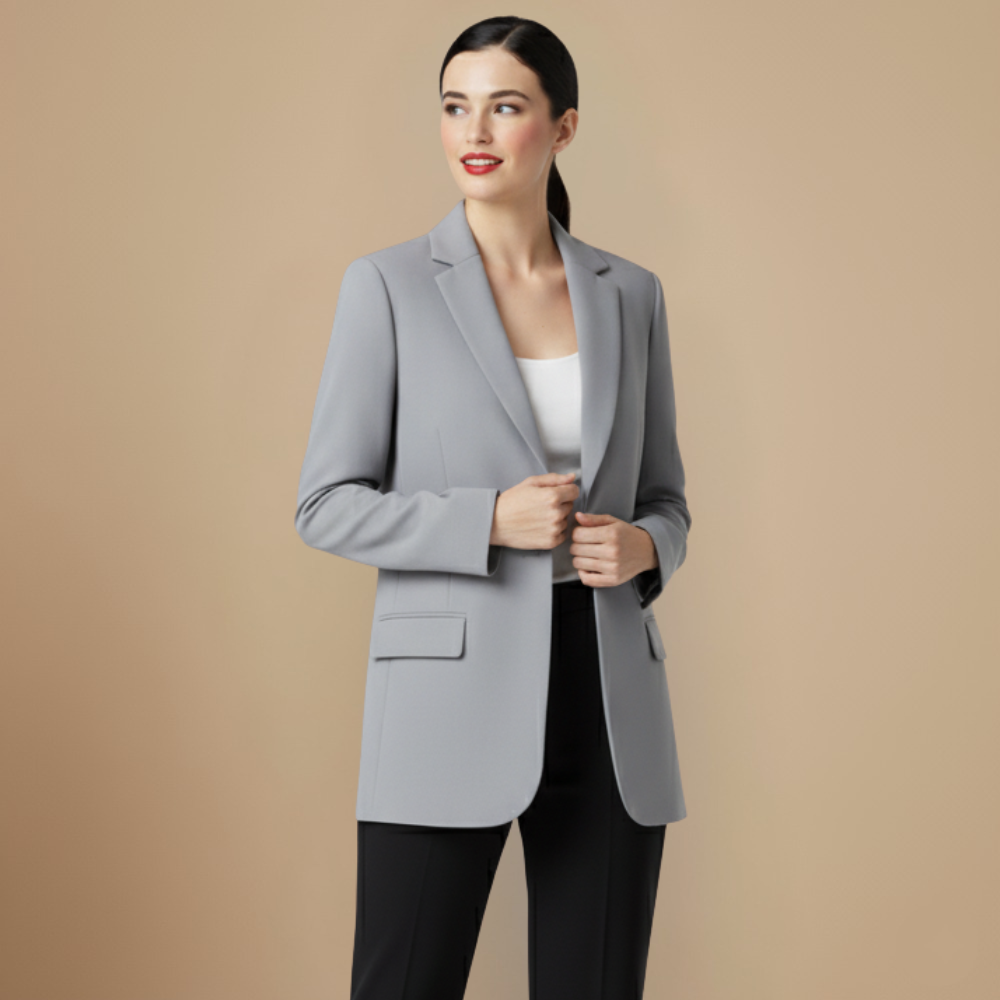 Women's Light Coloured Vintage Notched Lapel Blazer Fashion Grand
