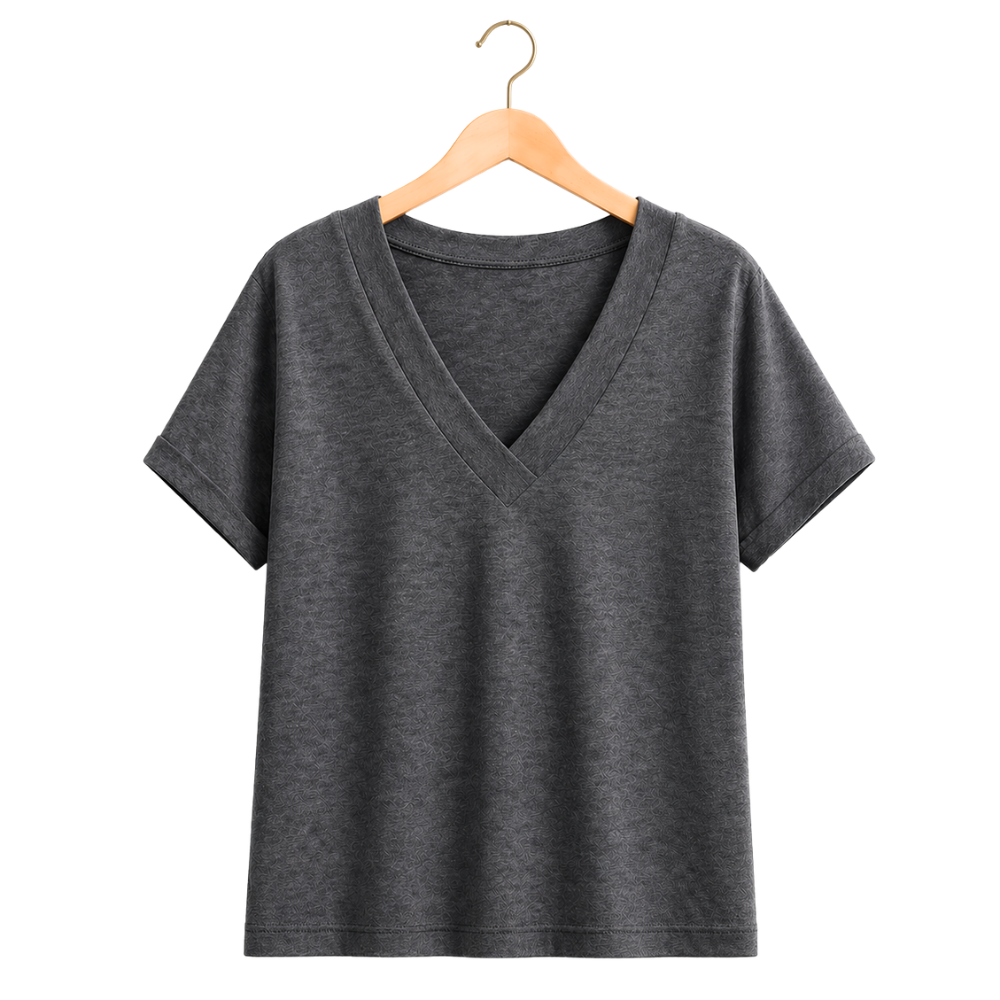 Women’s v-neck loose fit casual blouse Fashion Grand