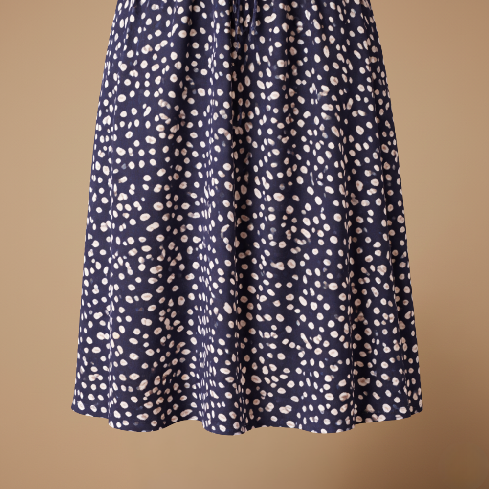 Women’s short sleeve belted midi summer dress Fashion Grand