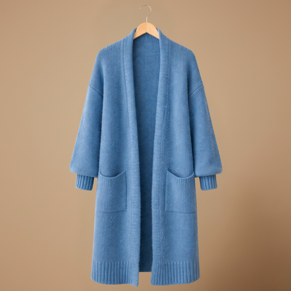 Long Knitted Cardigan Sweater With Pockets Fashion Grand