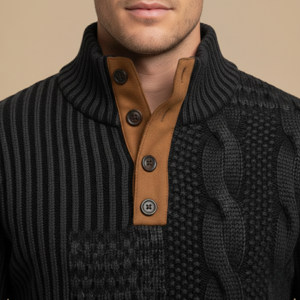 Men's 3D printed stand collar jumper Fashion Grand