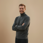 Heavyweight Solid Turtleneck Knit Pullover Sweater Fashion Grand