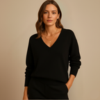 Classic V Neck Knitted Sweater Fashion Grand