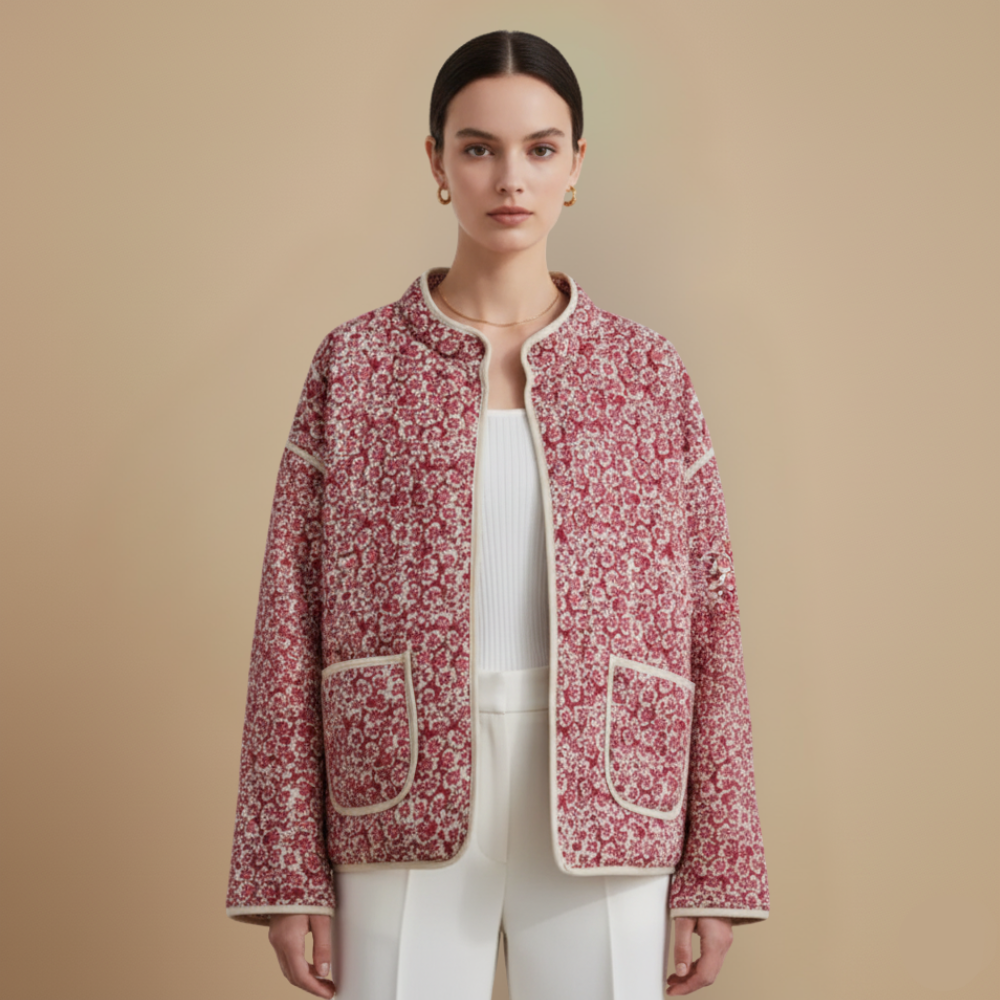Floral quilted jacket – Casual chic outerwear Fashion Grand