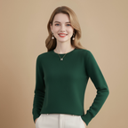 Solid Casual Crew Neck Long Sleeve Sweater Fashion Grand