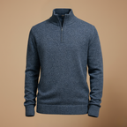 Men's half zip high collar thick knit sweater Fashion Grand