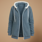 Women's warm fuzzy zip hoodie jacket Fashion Grand