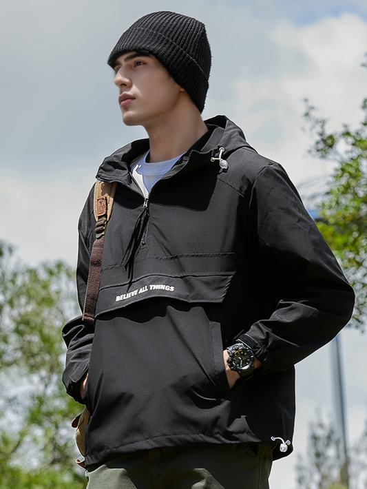 Men's Outdoor Hooded Pullover Jacket Fashion Grand