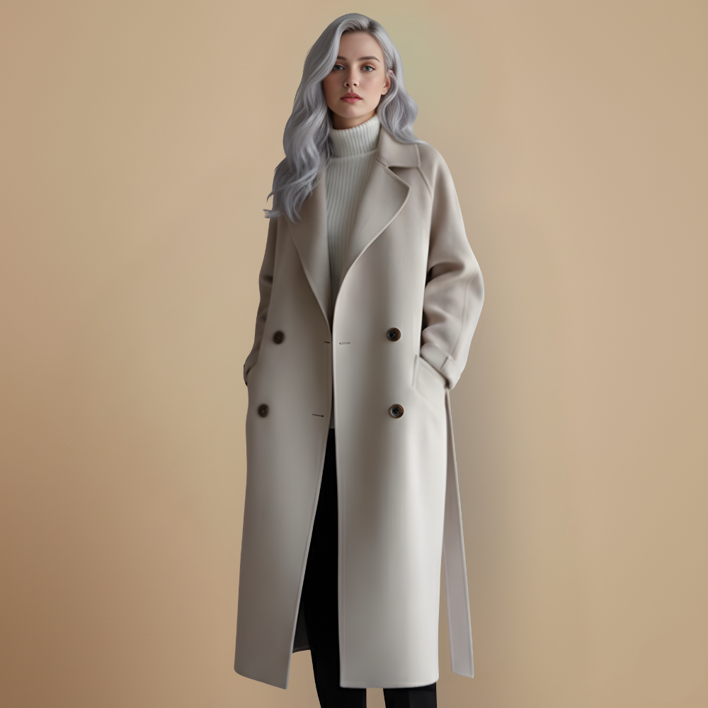 Wool blend long coat for women Fashion Grand
