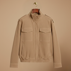 Women's casual high stand collar zip-up jacket Fashion Grand