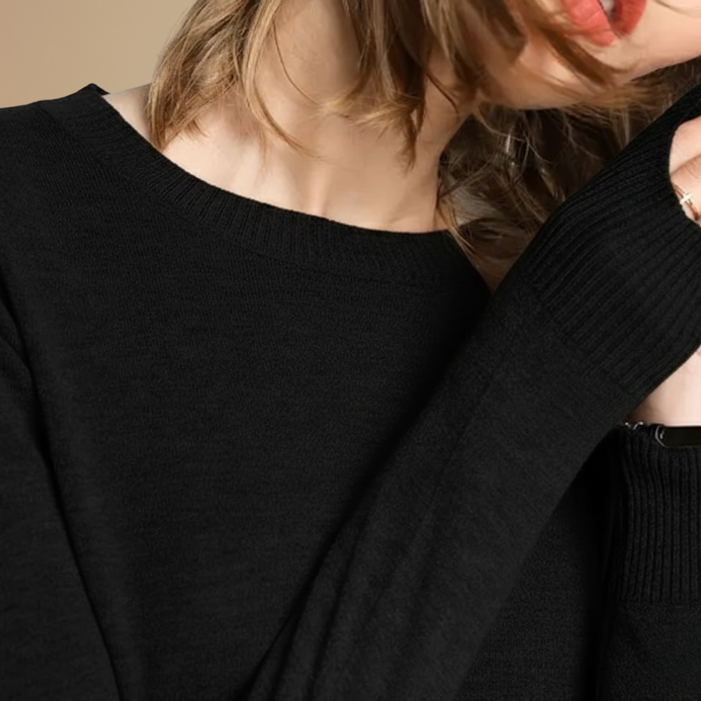 Slim Fit Long Sleeve Pullover Knitwear Top Fashion Grand