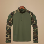 Men's tactical half zip up long sleeve shirt