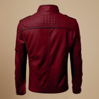 Slim Fit Zip-Up Motorcycle Jacket for Men Fashion Grand