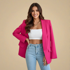 Chic and Casual Lapel Long Sleeve Blazer Fashion Grand