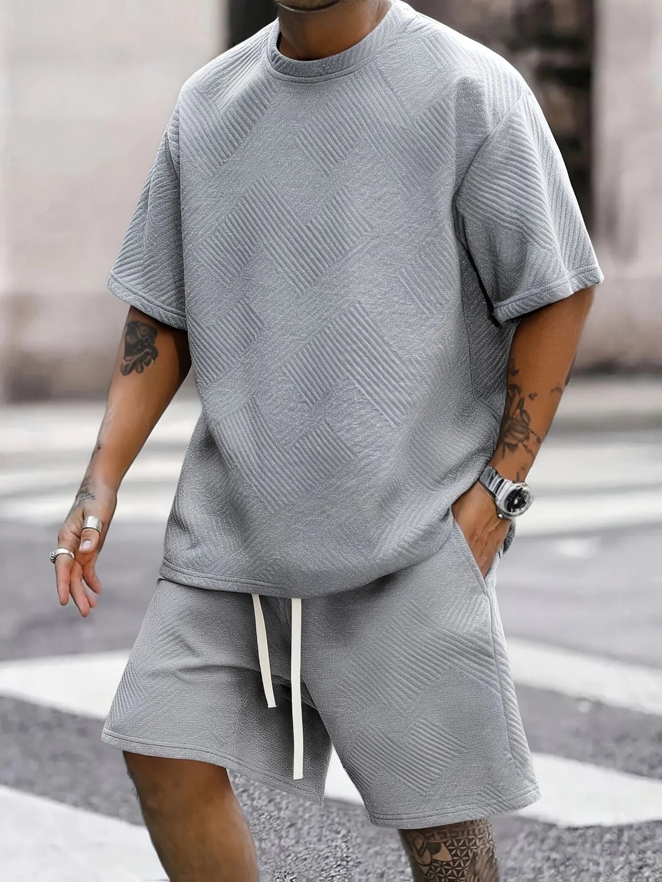 Men's Summer Short Sleeve Sport Set Fashion Grand