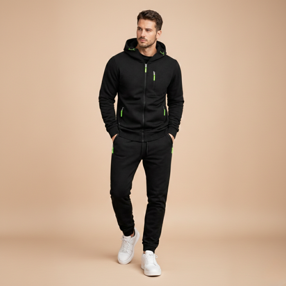 Men’s zip hooded tracksuit jogger set Fashion Grand