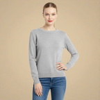 Slim Fit Long Sleeve Pullover Knitwear Top Fashion Grand