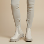 Women's knitted overknee boots
