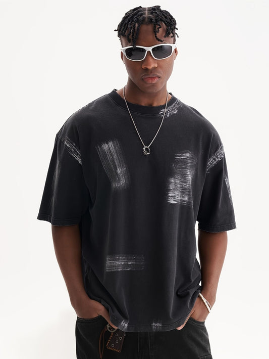 Vintage Cotton Geometric Print Tee Fashion Grand