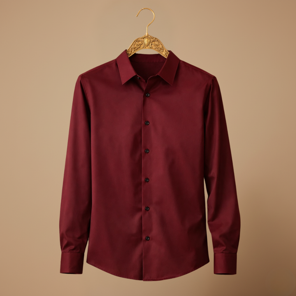 Men's long sleeve button-down wrinkle-free shirt Fashion Grand