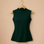 Women's asymmetrical draped sleeveless blouse Fashion Grand