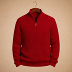 Men's casual zip turtleneck knitted pullover jumper Fashion Grand