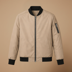 Men's slim fit zip-up bomber jacket Fashion Grand
