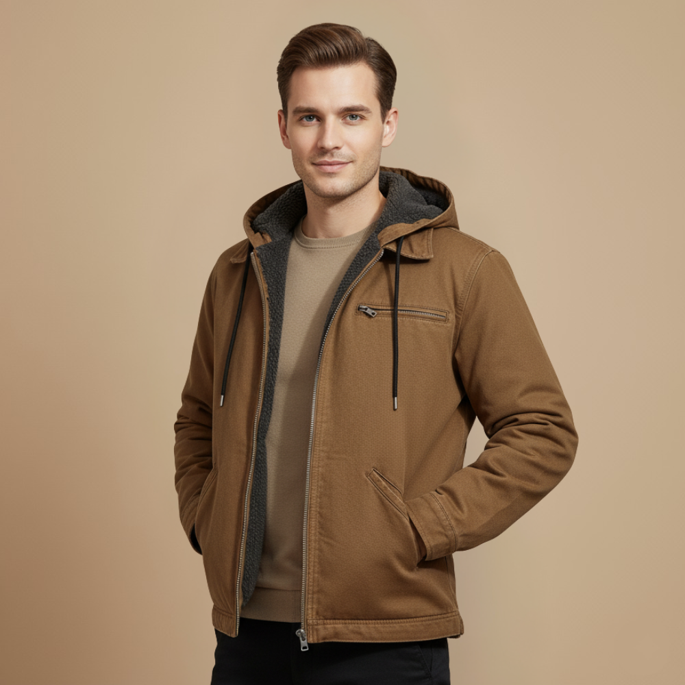 Warm autumn hooded jacket for men Fashion Grand