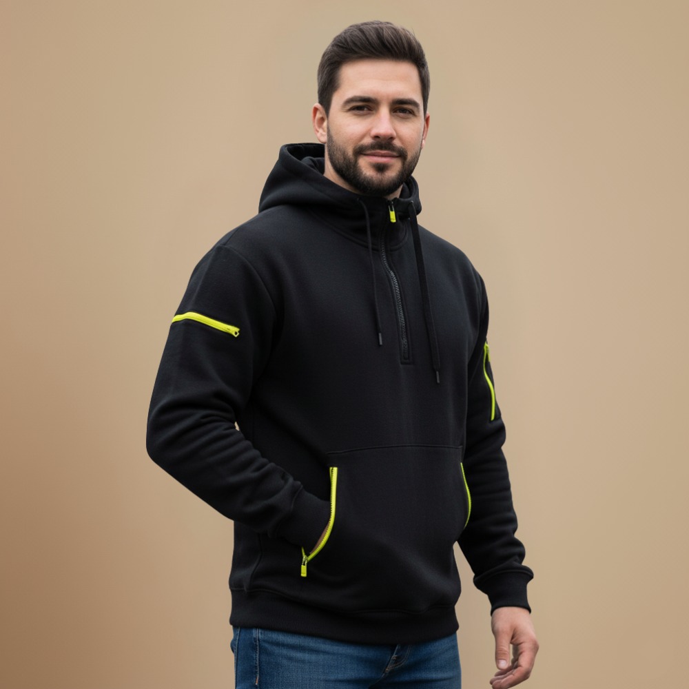 Casual Zip Pocket Hoodie For Men Fashion Grand