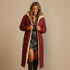 Sleek Long Hooded Winter Coat for Women Fashion Grand