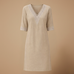 Women's mid-length v-neck summer dress Fashion Grand