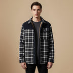 Plaid Flannel Hooded Winter Jacket for Men Fashion Grand