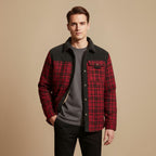 Plaid Flannel Hooded Winter Jacket for Men Fashion Grand