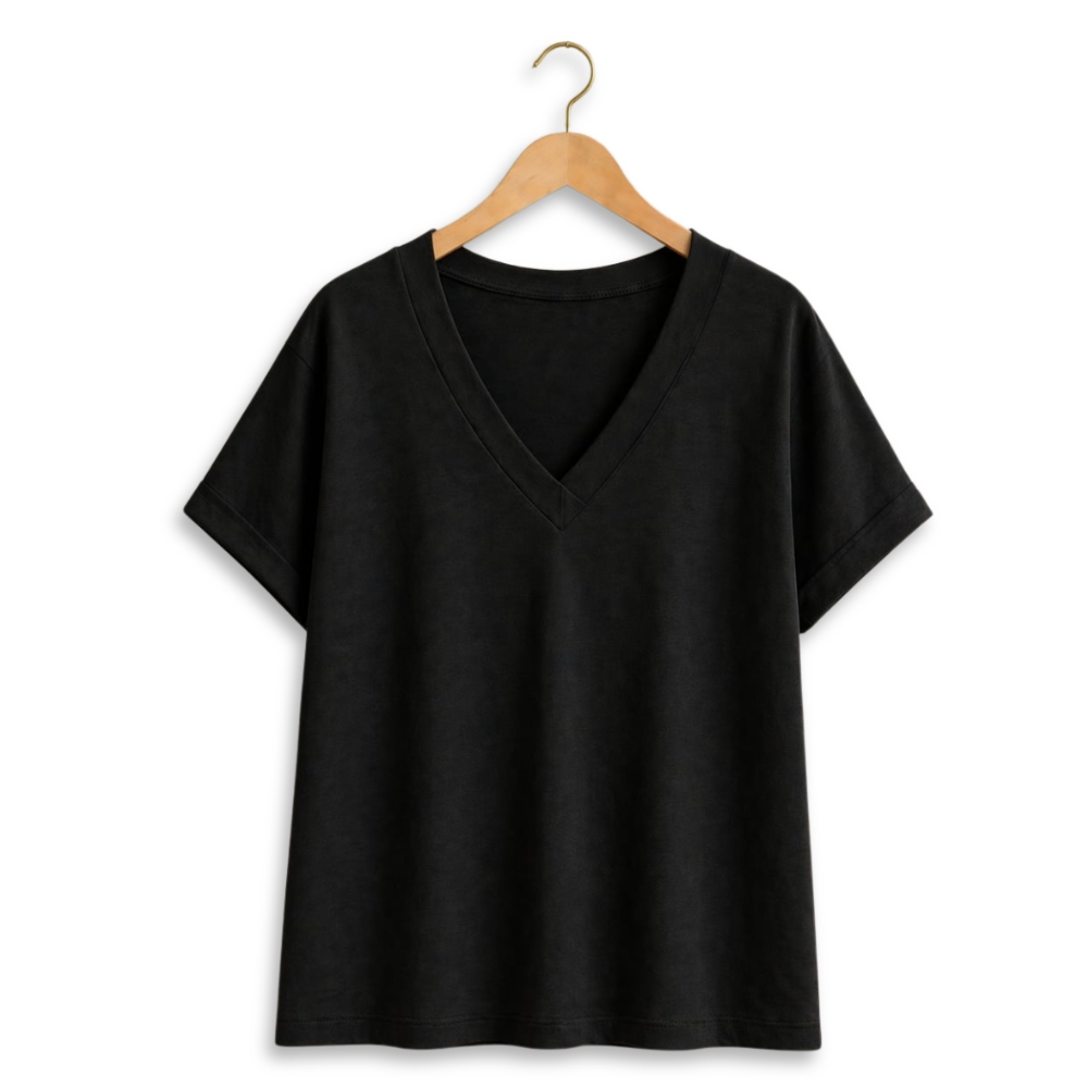 Women’s v-neck loose fit casual blouse Fashion Grand