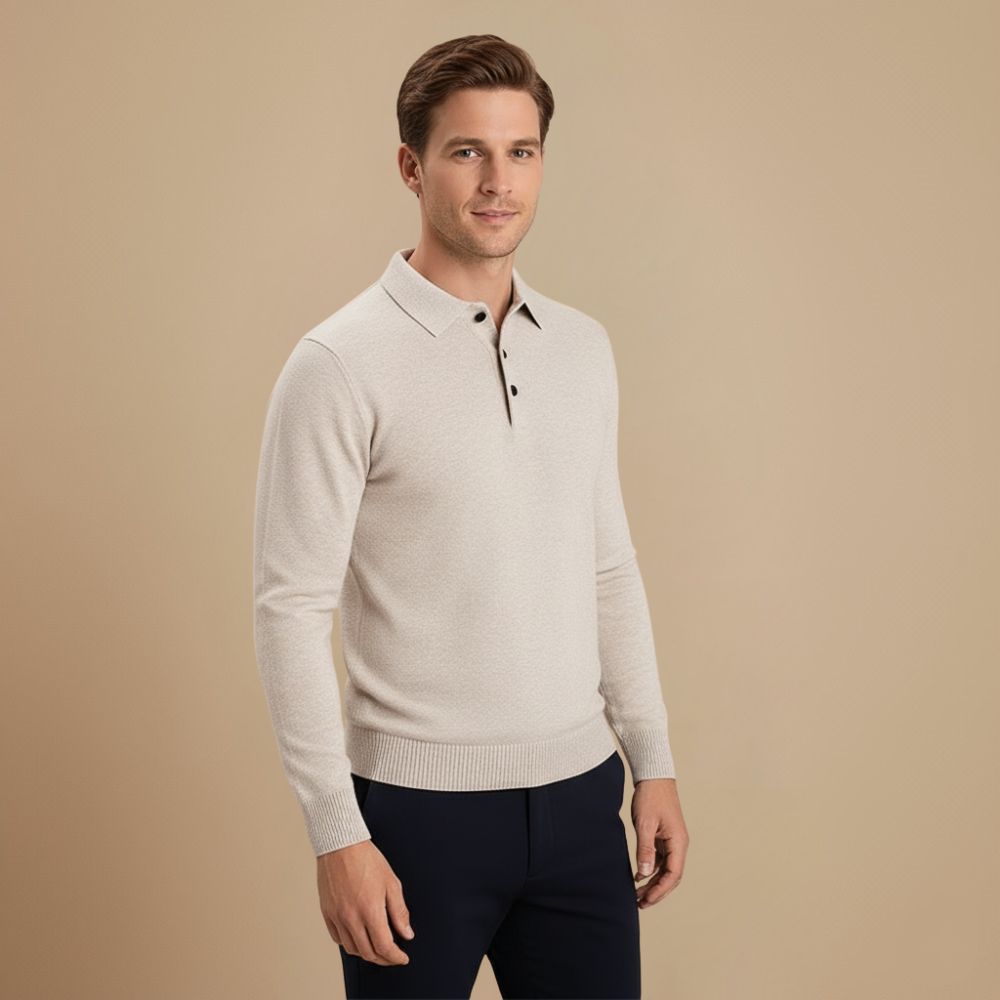 Men Polo Sweater Warm Pullover Fashion Grand