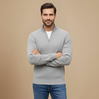 Men Zip Turtleneck Knitted Sweater Fashion Grand