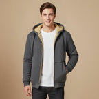 Men's Thick Fleece Lined Zip Up Hoodie Fashion Grand