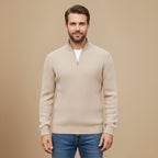 Men Zip Turtleneck Knitted Sweater Fashion Grand