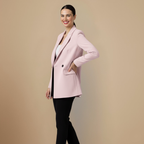 Women's Light Coloured Vintage Notched Lapel Blazer Fashion Grand