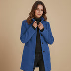 Elegant Long Cardigan Lapel Winter Coat Fashion Grand