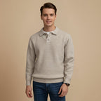 Men Polo Neck Knitted Sweater Fashion Grand