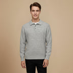 Men Polo Neck Knitted Sweater Fashion Grand