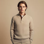 Corduroy Pullover Sweater Elbow Patches for Men Fashion Grand