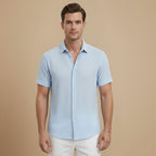 Casual Short Sleeve Button Up Summer Shirt Fashion Grand